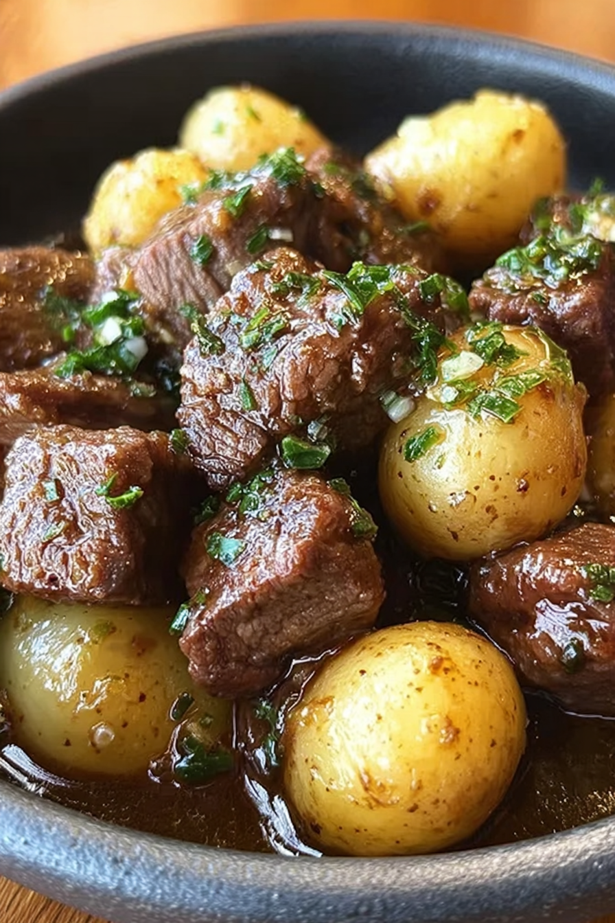 Garlic Butter Beef Bites with Potatoes image 2