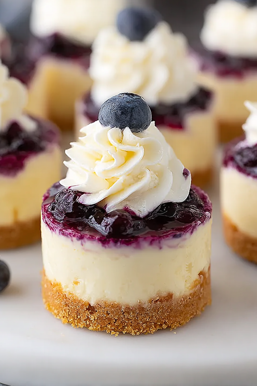 Juicy Mini Lemon Blueberry Cheesecakes image 2