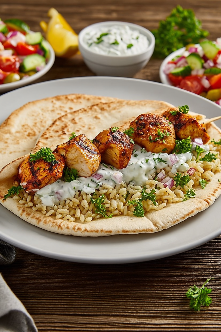 Mediterranean Chicken Gyros with Creamy Feta Tzatziki image 2