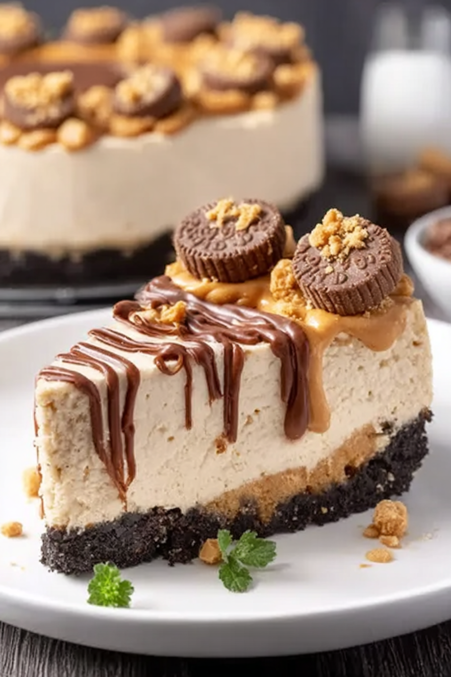No Bake Peanut Butter Cheesecake image 2