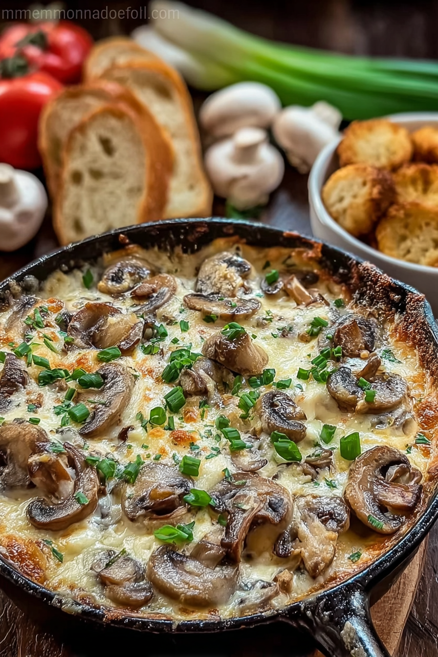 Appetizer, Cheese Dip, Mushroom Dip, Party Food, Easy Recipe image 2