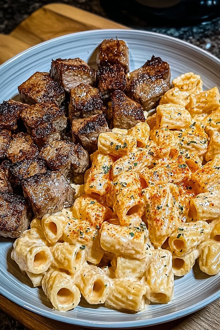 Cajun Steak Cheesy Rigatoni Parmesan image 2