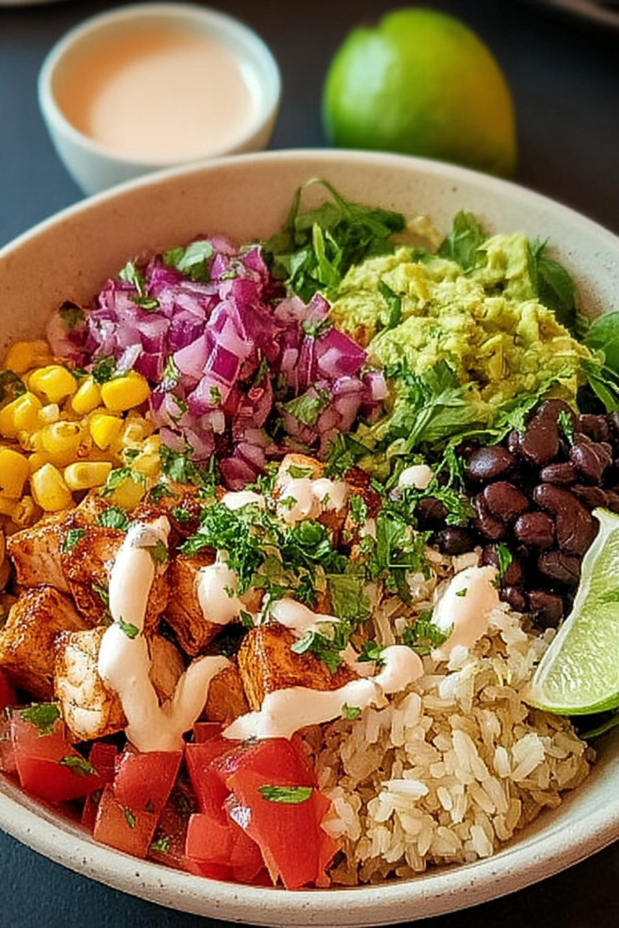 Colorful burrito bowl image 2