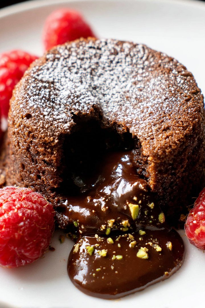 Pistachio Chocolate Lava Cakes Recipe image 2