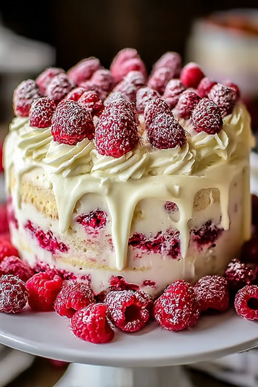 White Chocolate Raspberry Dream Cake: A Heavenly Dessert image 2