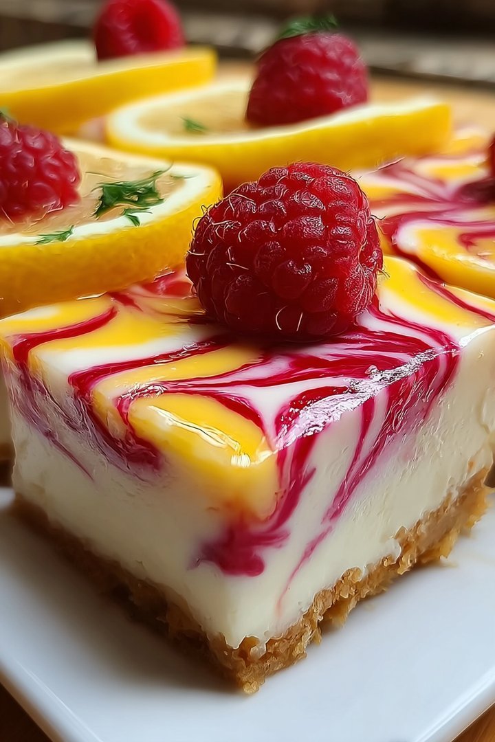 LEMON RASPBERRY SWIRL CHEESECAKE image 2