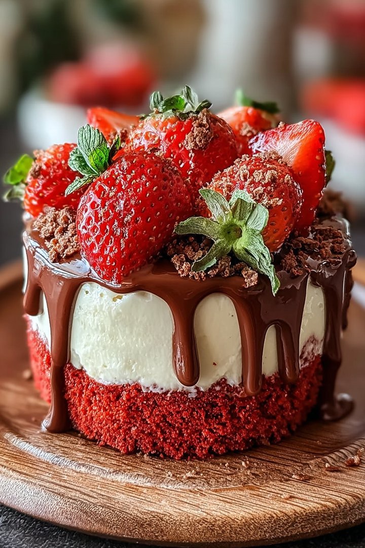 Red Velvet Strawberry Cheesecake Delight image 2